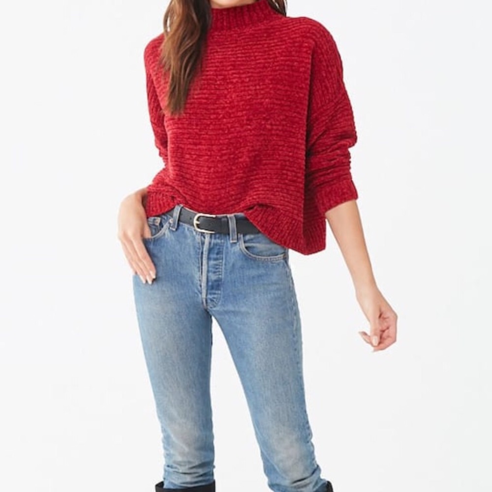 Ribbed Red Sweater